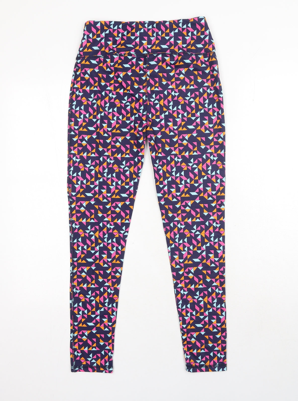 Dunes Stores Womens Multicoloured Geometric Polyester Jogger Leggings Size 26 in