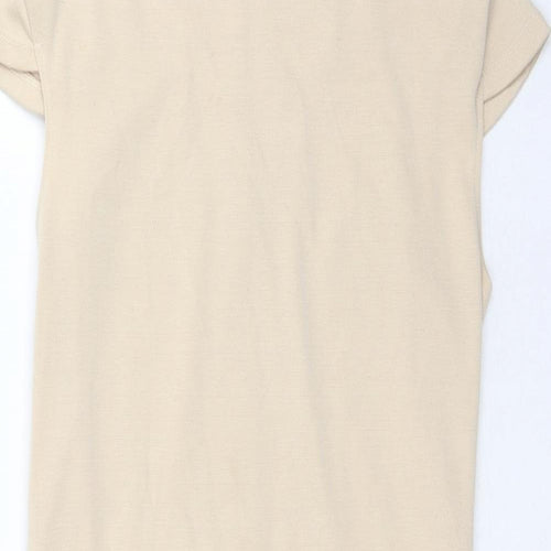 NEXT Womens Beige Polyester Bodycon Size 12 Off the Shoulder Zip