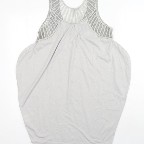 Preworn Womens Grey Polyester Basic Tank Size M Round Neck