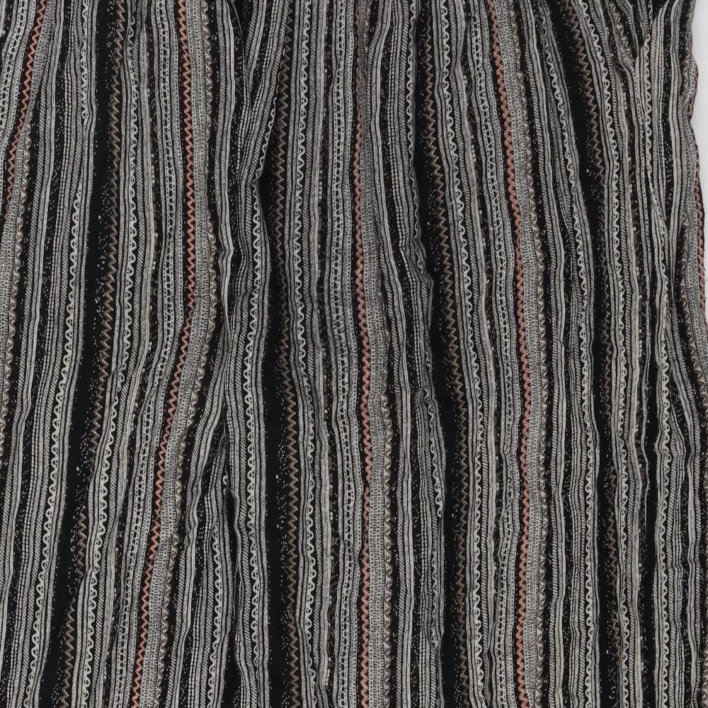Lottie Womens Multicoloured Striped Viscose Trousers Size 16 Regular