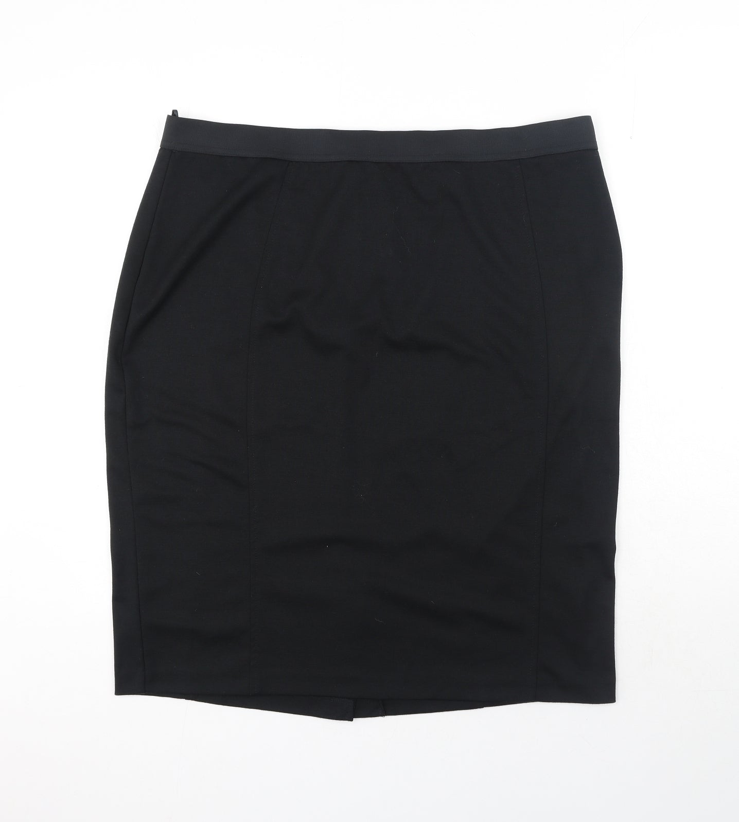 George Womens Black Polyester A-Line Skirt Size 20 Zip