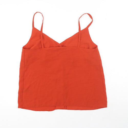 George Womens Orange Polyester Camisole Tank Size 12 V-Neck