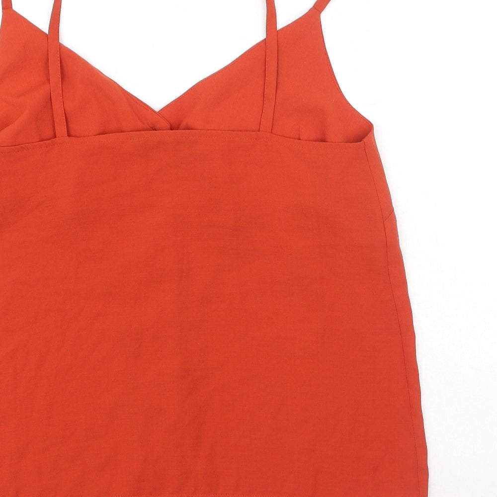 George Womens Orange Polyester Camisole Tank Size 12 V-Neck