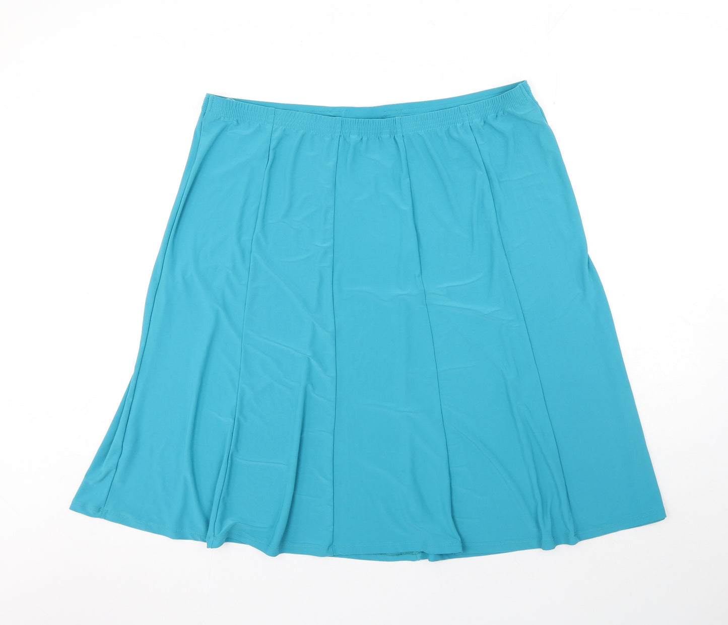 Bonmarché Womens Blue Polyester Swing Skirt Size 20