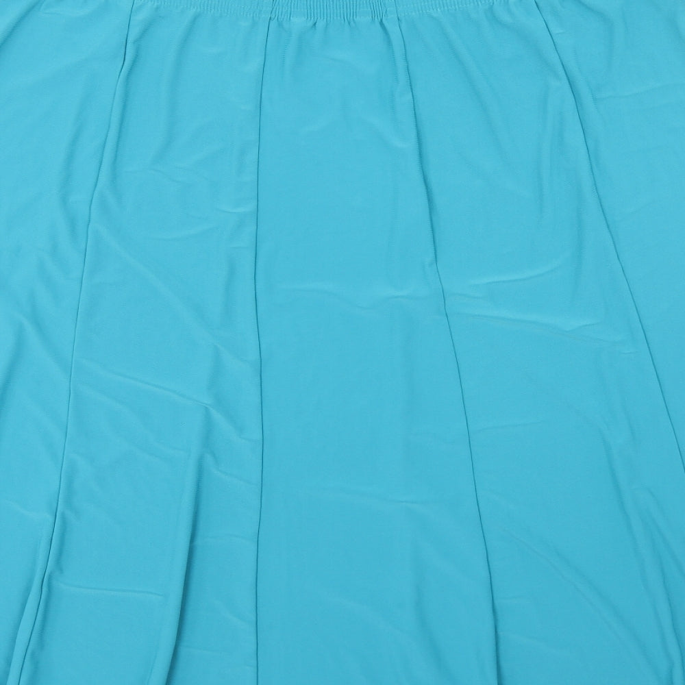 Bonmarché Womens Blue Polyester Swing Skirt Size 20