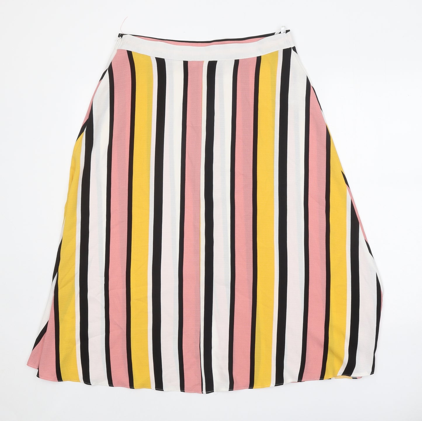 Papaya Womens Multicoloured Striped Polyester A-Line Skirt Size 12 Zip