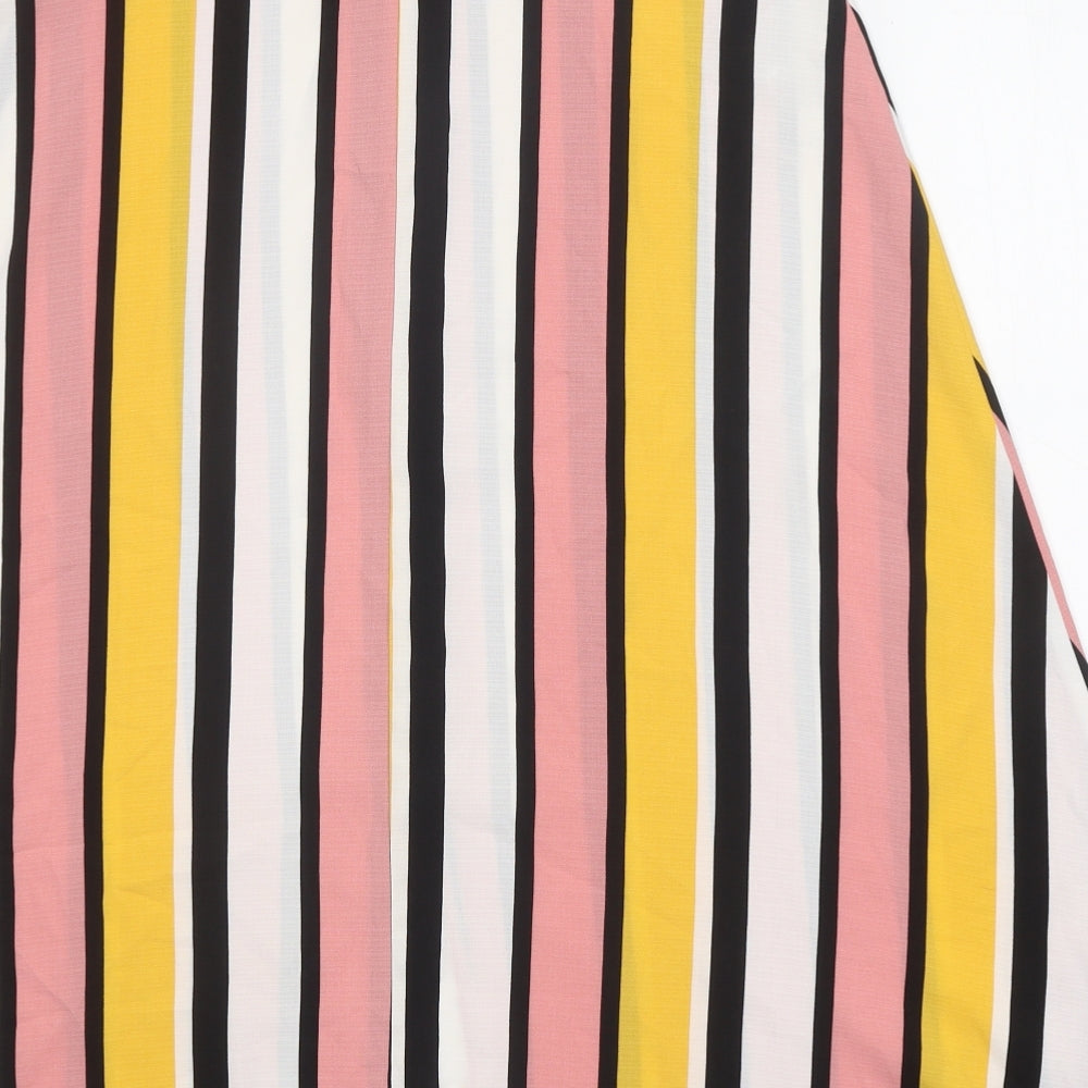 Papaya Womens Multicoloured Striped Polyester A-Line Skirt Size 12 Zip