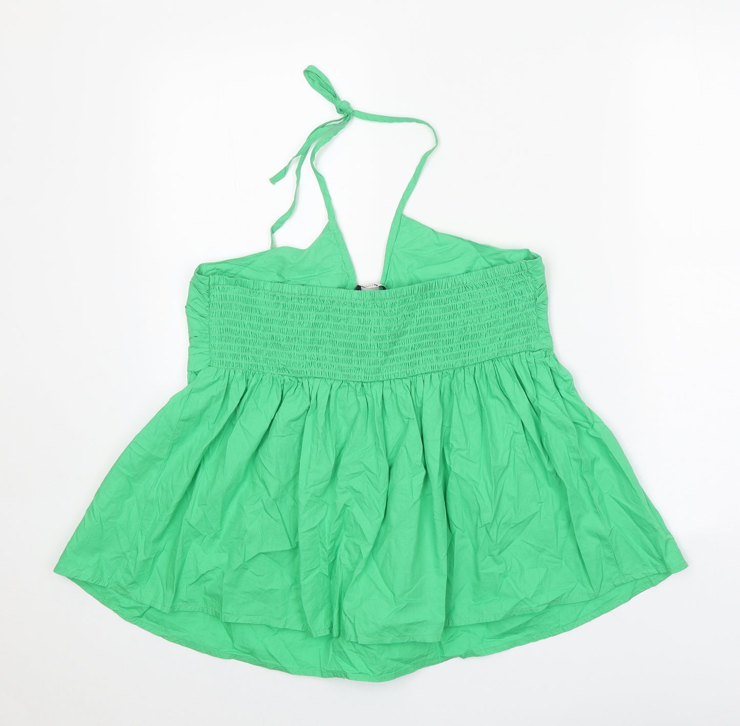 TU Womens Green 100% Cotton Basic Tank Size 14 Halter