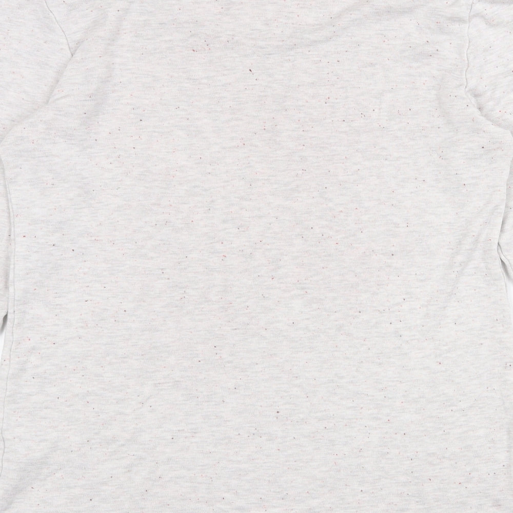 Marks and Spencer Womens Grey Acetate Basic T-Shirt Size 14 Scoop Neck