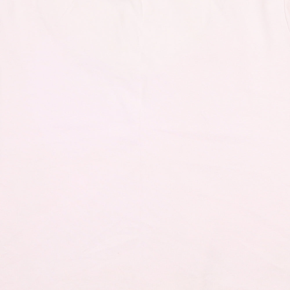 Marks and Spencer Womens Pink 100% Cotton Basic T-Shirt Size 22 Scoop Neck