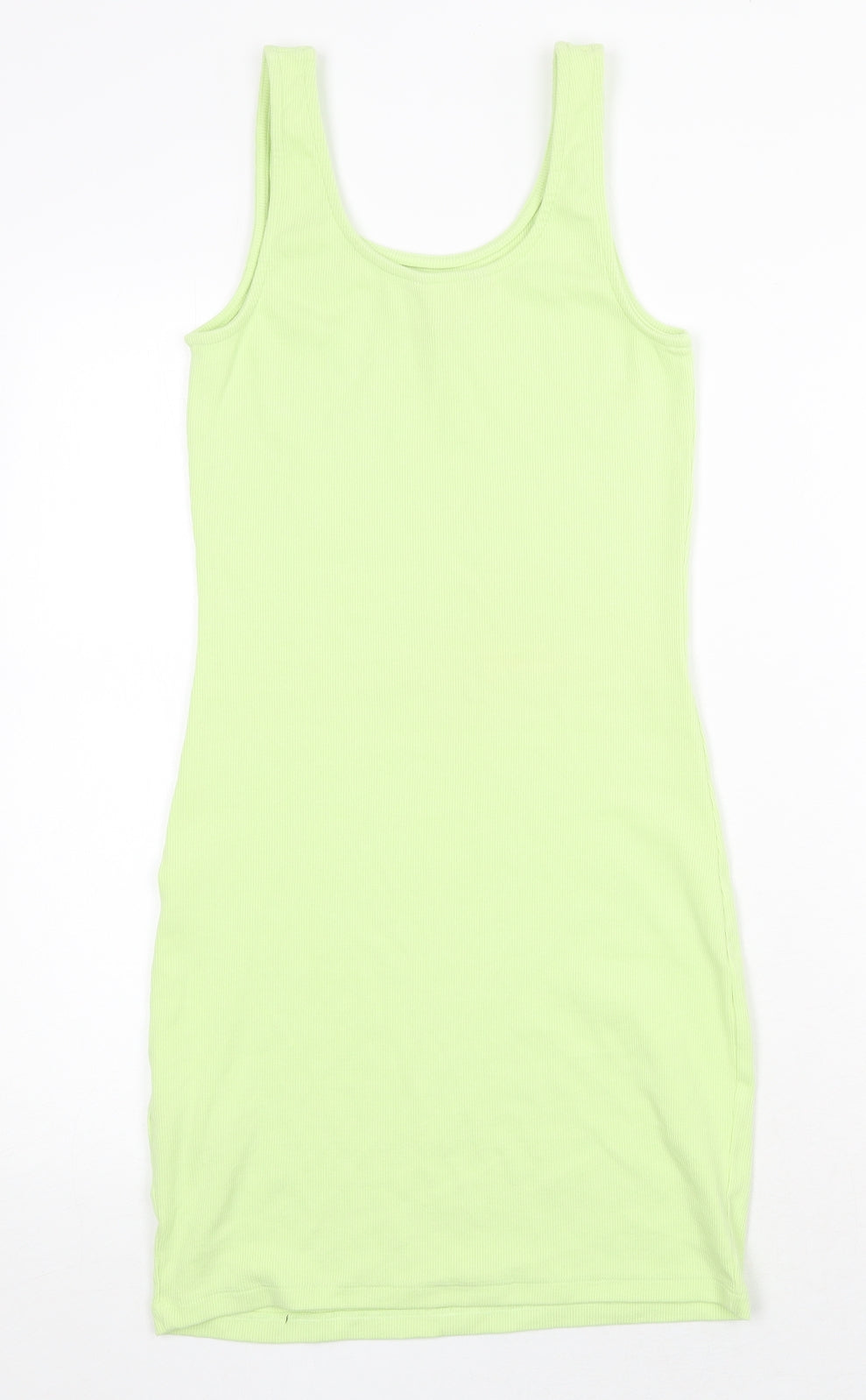 New Look Womens Green Camel Bodycon Size 10 Scoop Neck Pullover