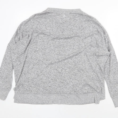 Gingerlilly Womens Grey Round Neck Viscose Pullover Jumper Size S