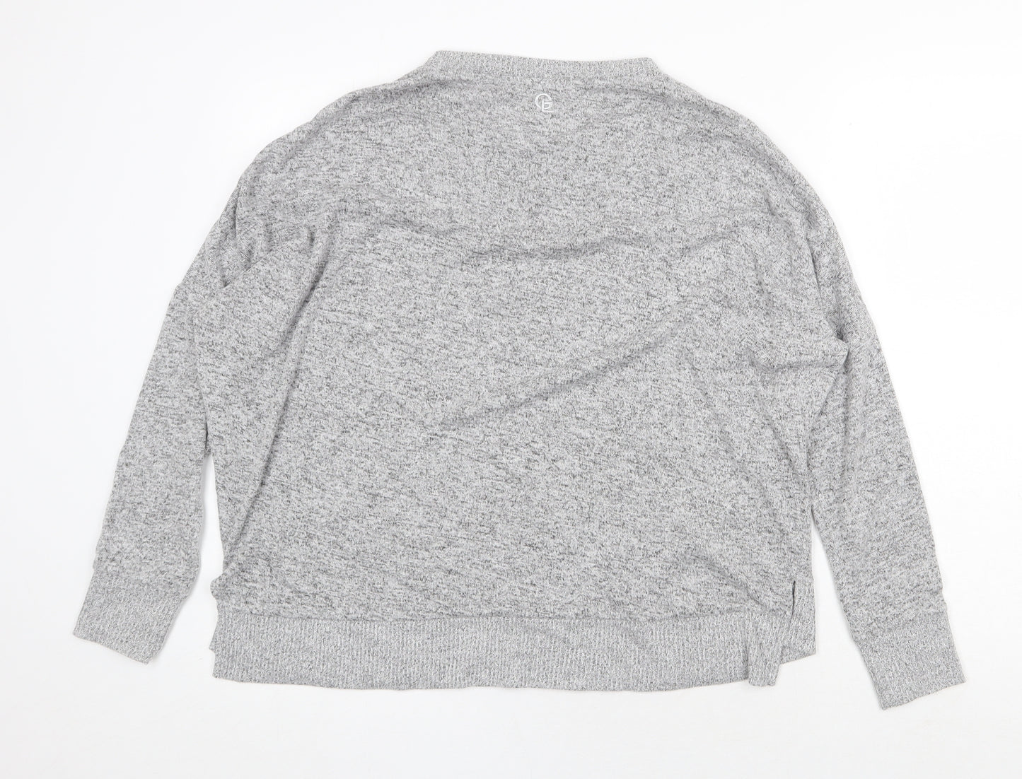 Gingerlilly Womens Grey Round Neck Viscose Pullover Jumper Size S
