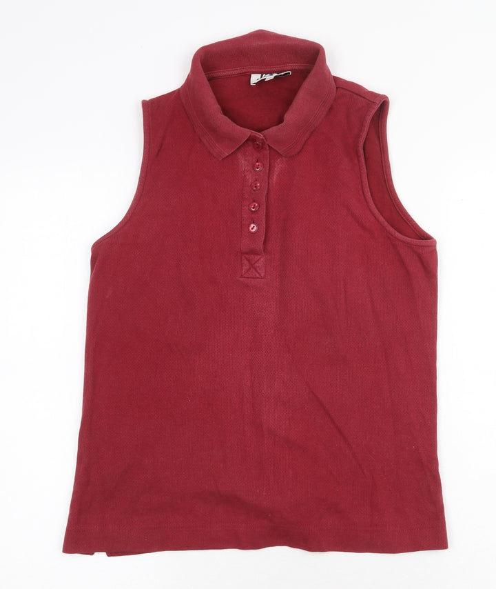 JRB Womens Red 100% Cotton Basic Polo Size M Collared
