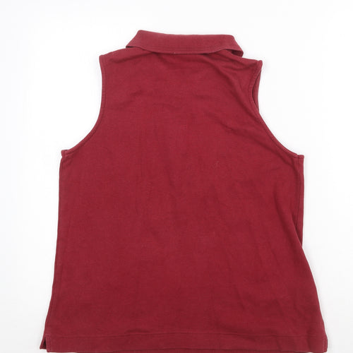 JRB Womens Red 100% Cotton Basic Polo Size M Collared