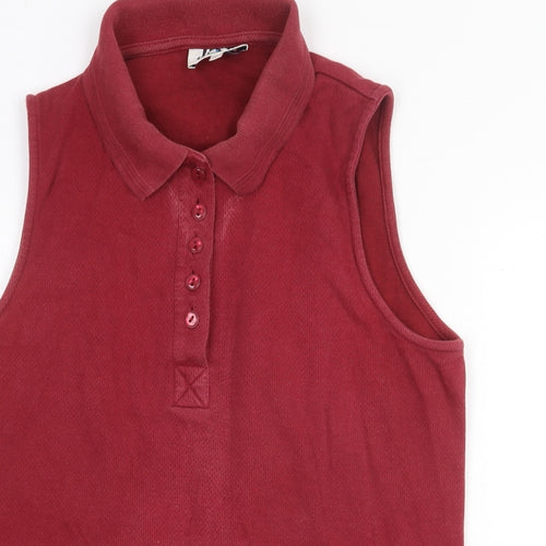 JRB Womens Red 100% Cotton Basic Polo Size M Collared