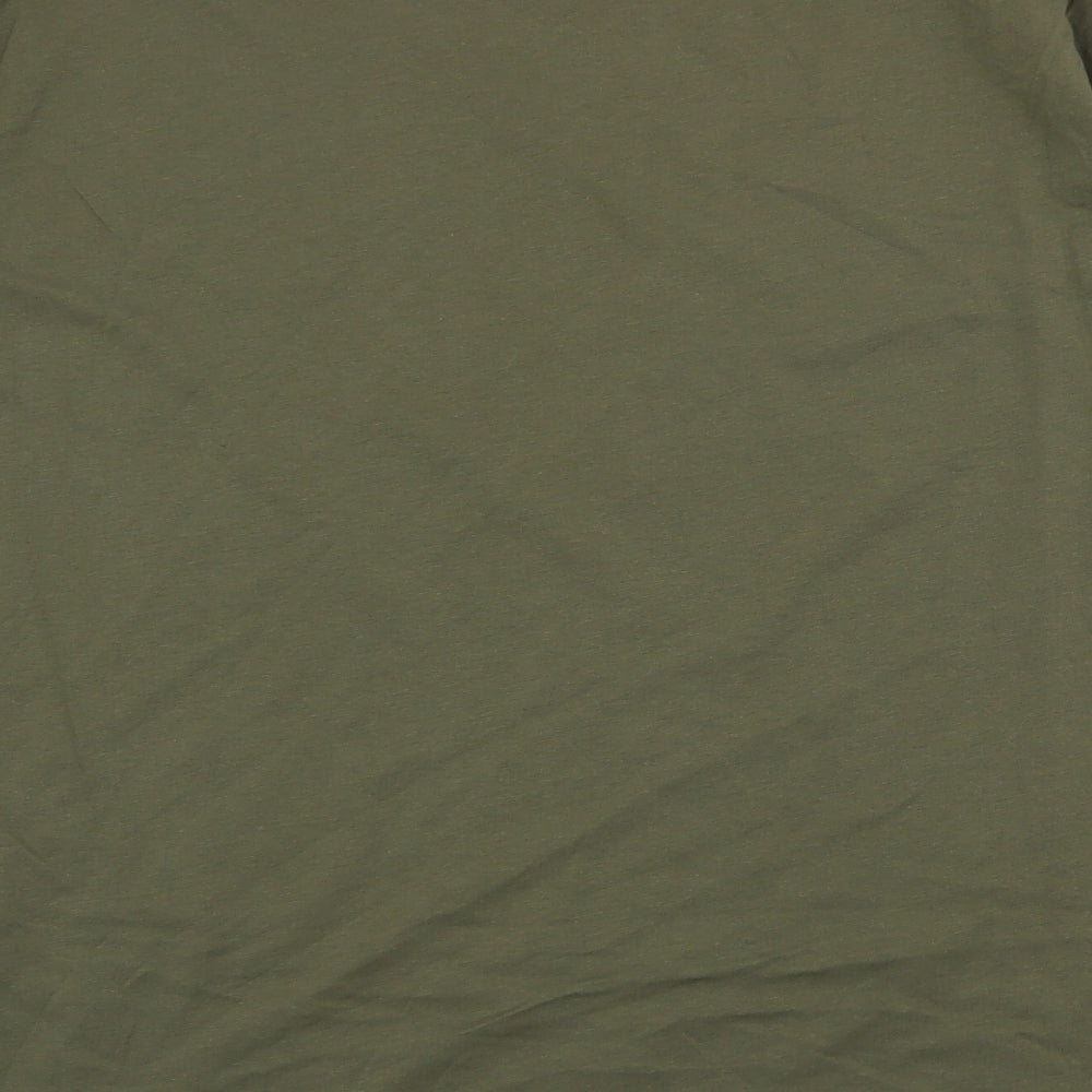 Marks and Spencer Womens Green 100% Cotton Basic T-Shirt Size 20 Round Neck