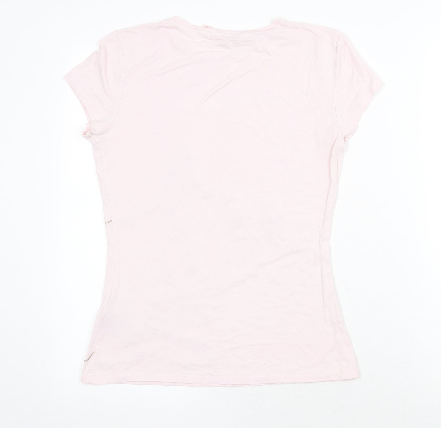 Ted Baker Womens Pink Cotton Basic T-Shirt Size S Round Neck - Pug