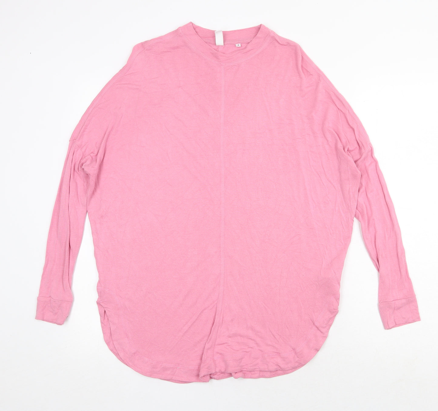 And / Or Womens Pink Viscose Basic T-Shirt Size 8 Round Neck