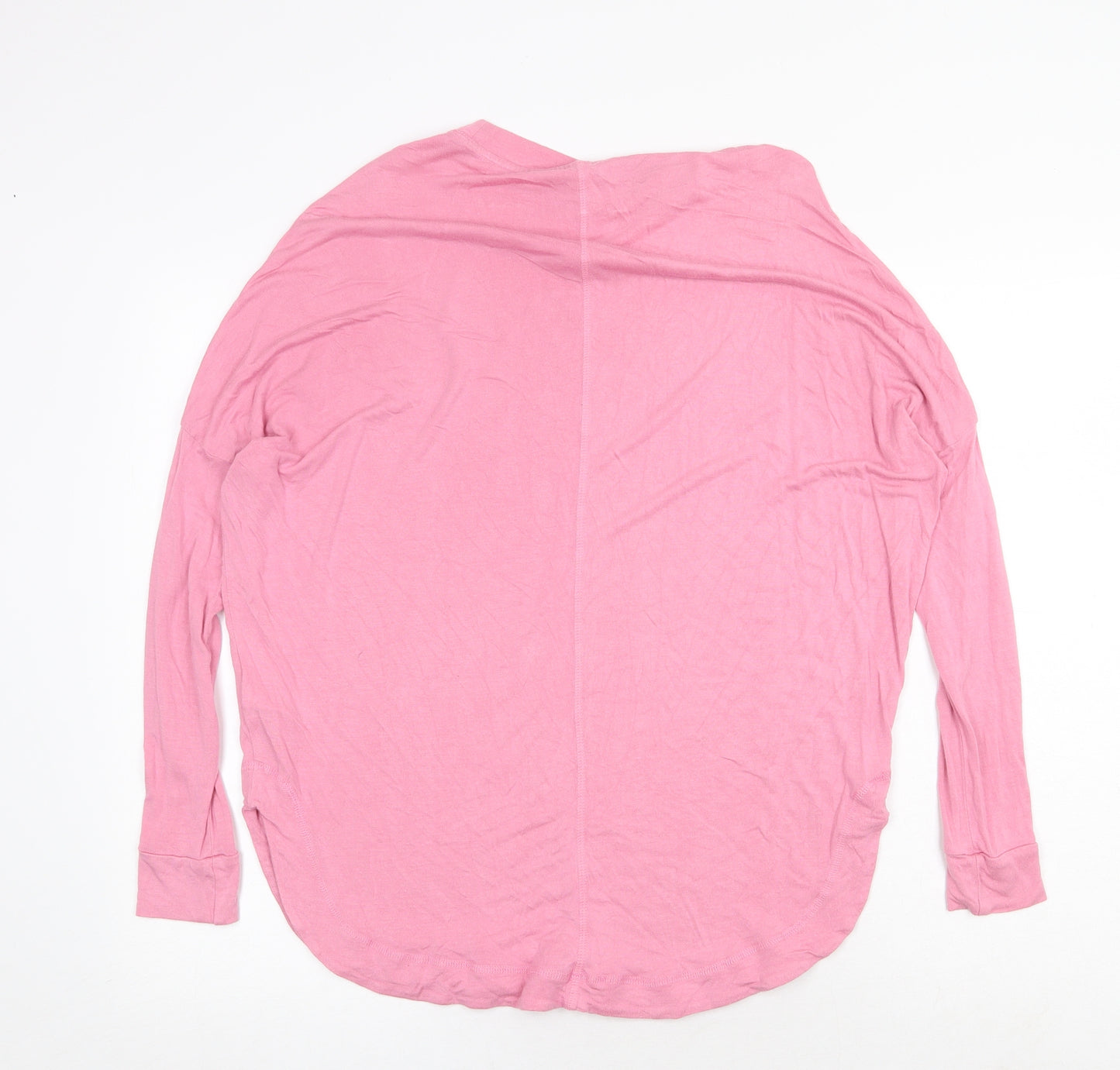 And / Or Womens Pink Viscose Basic T-Shirt Size 8 Round Neck