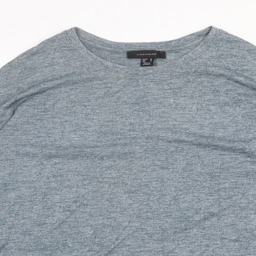 Atmosphere Womens Blue Viscose Basic Blouse Size 10 Scoop Neck