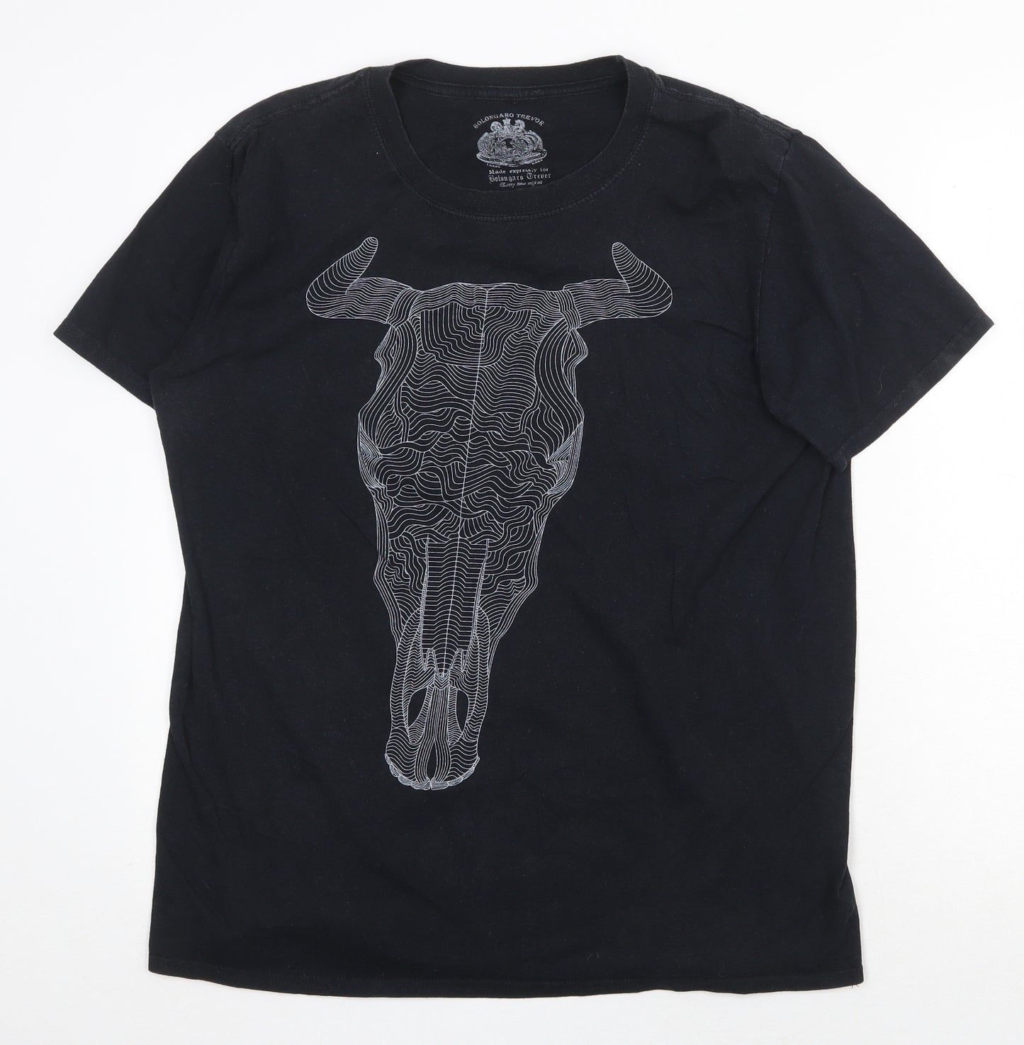 Bolongaro Trevor Mens Black Cotton T-Shirt Size L Round Neck