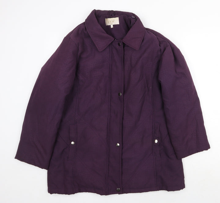 EWM Womens Purple Jacket Size 14 Zip