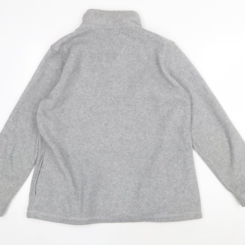 Papaya Womens Grey Polyester Pullover Sweatshirt Size 14 Zip