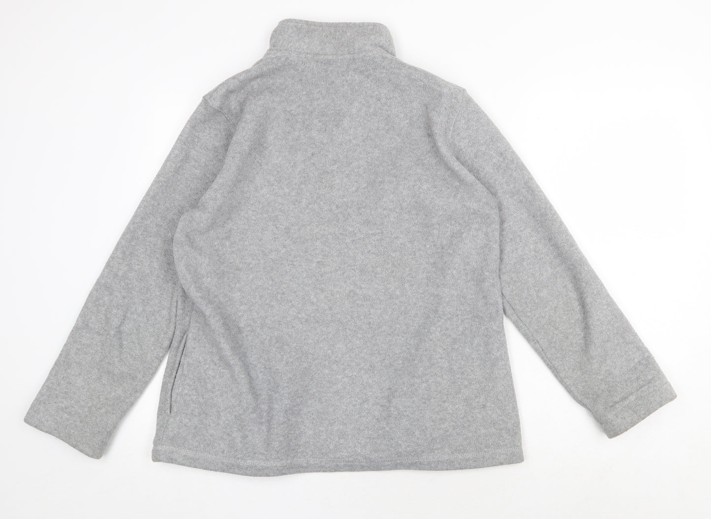 Papaya Womens Grey Polyester Pullover Sweatshirt Size 14 Zip