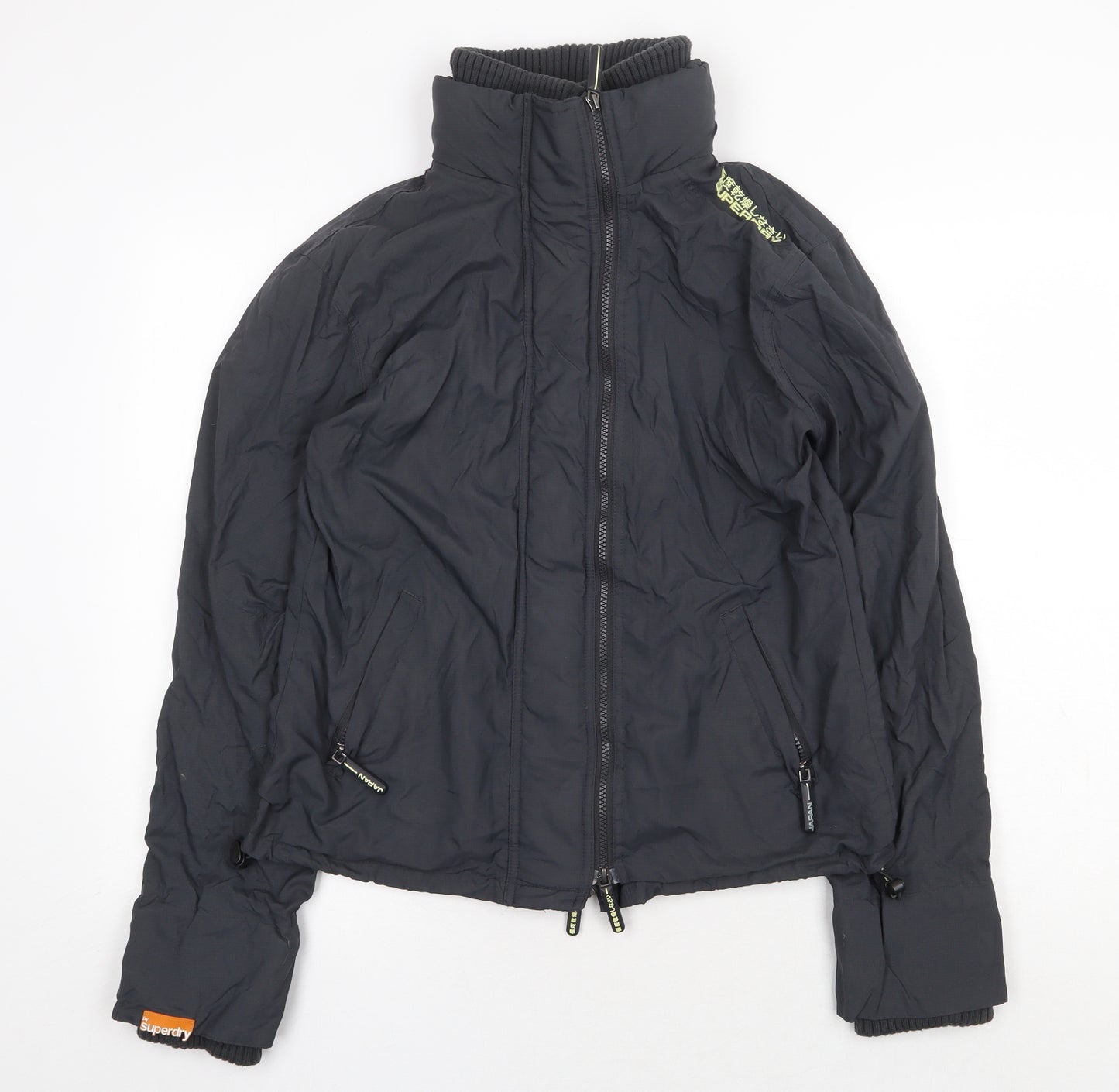 Superdry Mens Grey Windbreaker Coatigan Size XL Zip