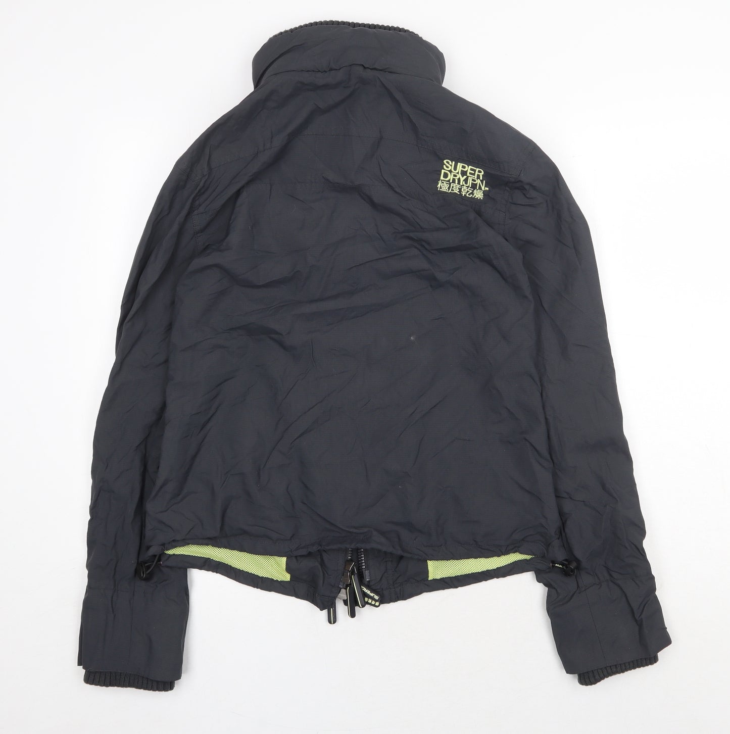 Superdry Mens Grey Windbreaker Coatigan Size XL Zip