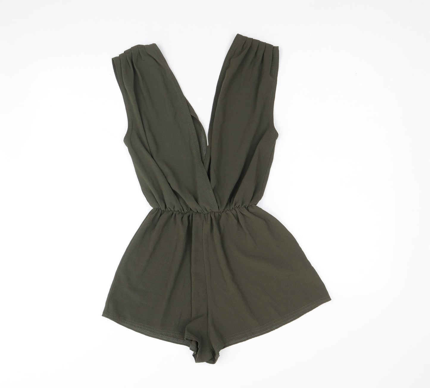 Rare London Womens Green Polyester Jumpsuit One-Piece Size 10 Pullover