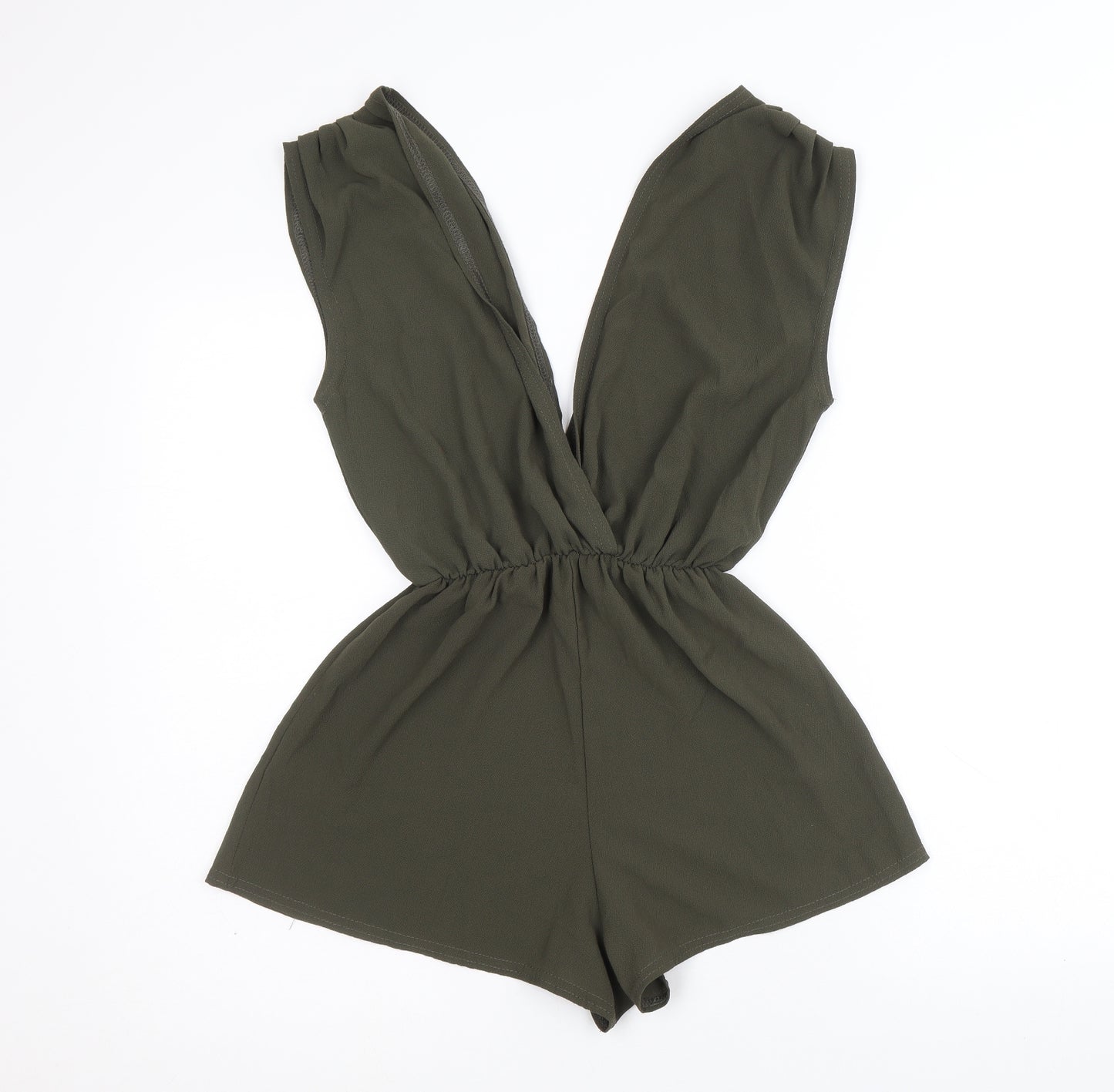 Rare London Womens Green Polyester Jumpsuit One-Piece Size 10 Pullover
