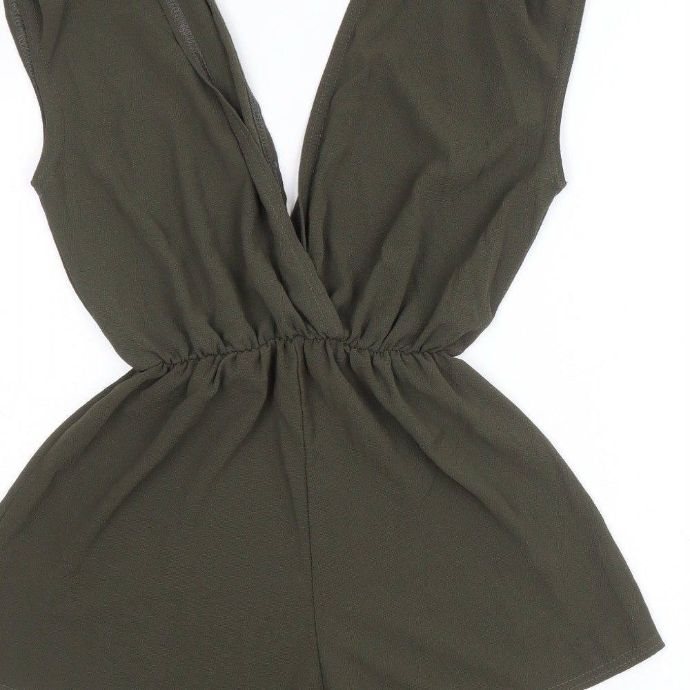 Rare London Womens Green Polyester Jumpsuit One-Piece Size 10 Pullover