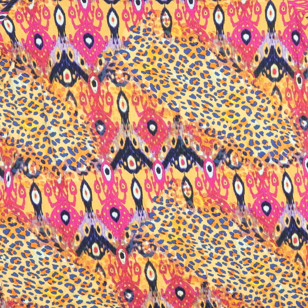 George Womens Multicoloured Geometric Viscose A-Line Size 20 Square Neck Pullover