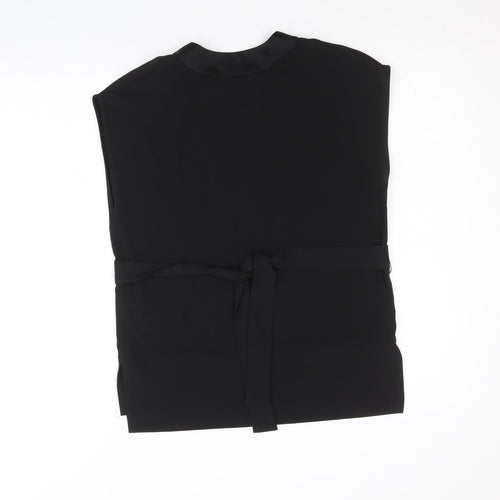 In Wear Womens Black Polyester Basic Tank Size 6 V-Neck