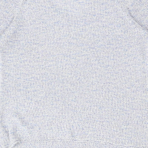 Roman Womens Blue V-Neck Acrylic Pullover Jumper Size 10