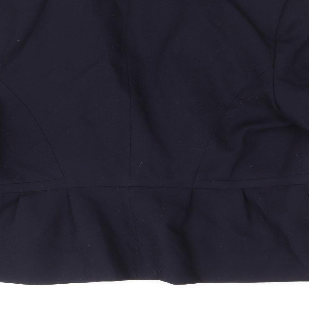Hobbs Womens Blue Wool Jacket Suit Jacket Size 12 - Cropped