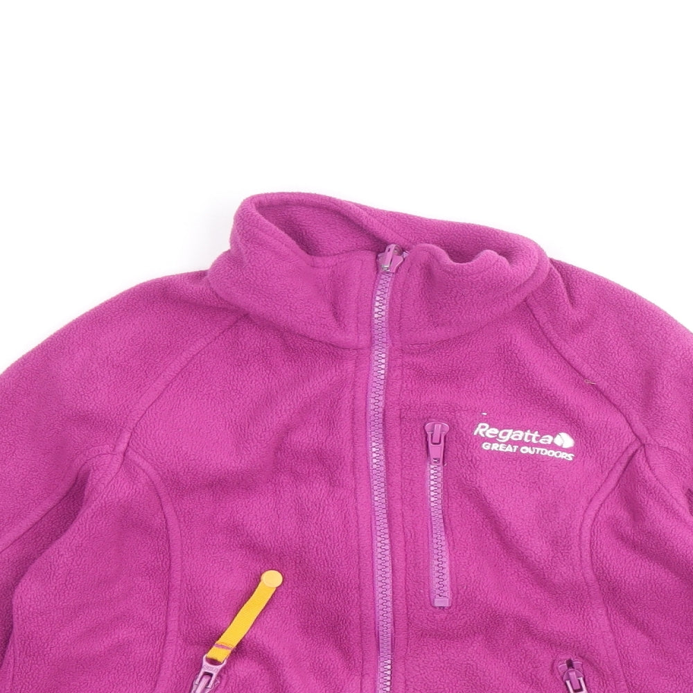 Regatta Girls Pink Jacket Size 5-6 Years Zip