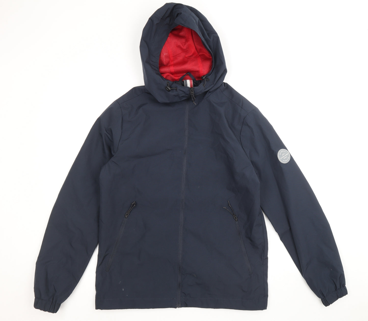 JACK & JONES Mens Blue Windbreaker Jacket Size S Zip