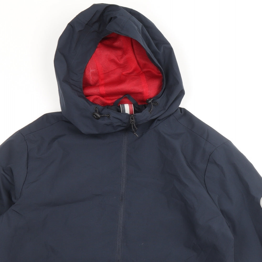 JACK & JONES Mens Blue Windbreaker Jacket Size S Zip