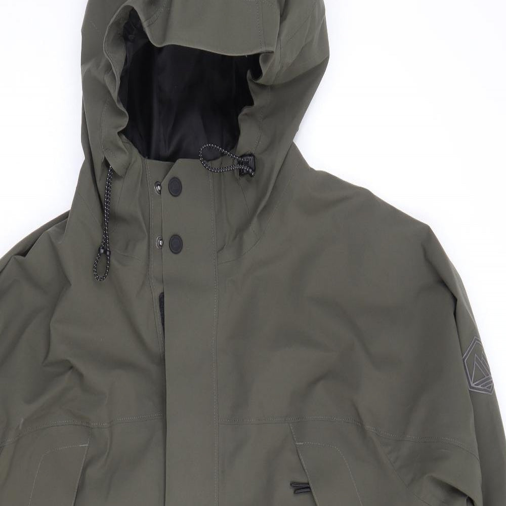 Marks and Spencer Mens Grey Rain Coat Coat Size 2XL Zip