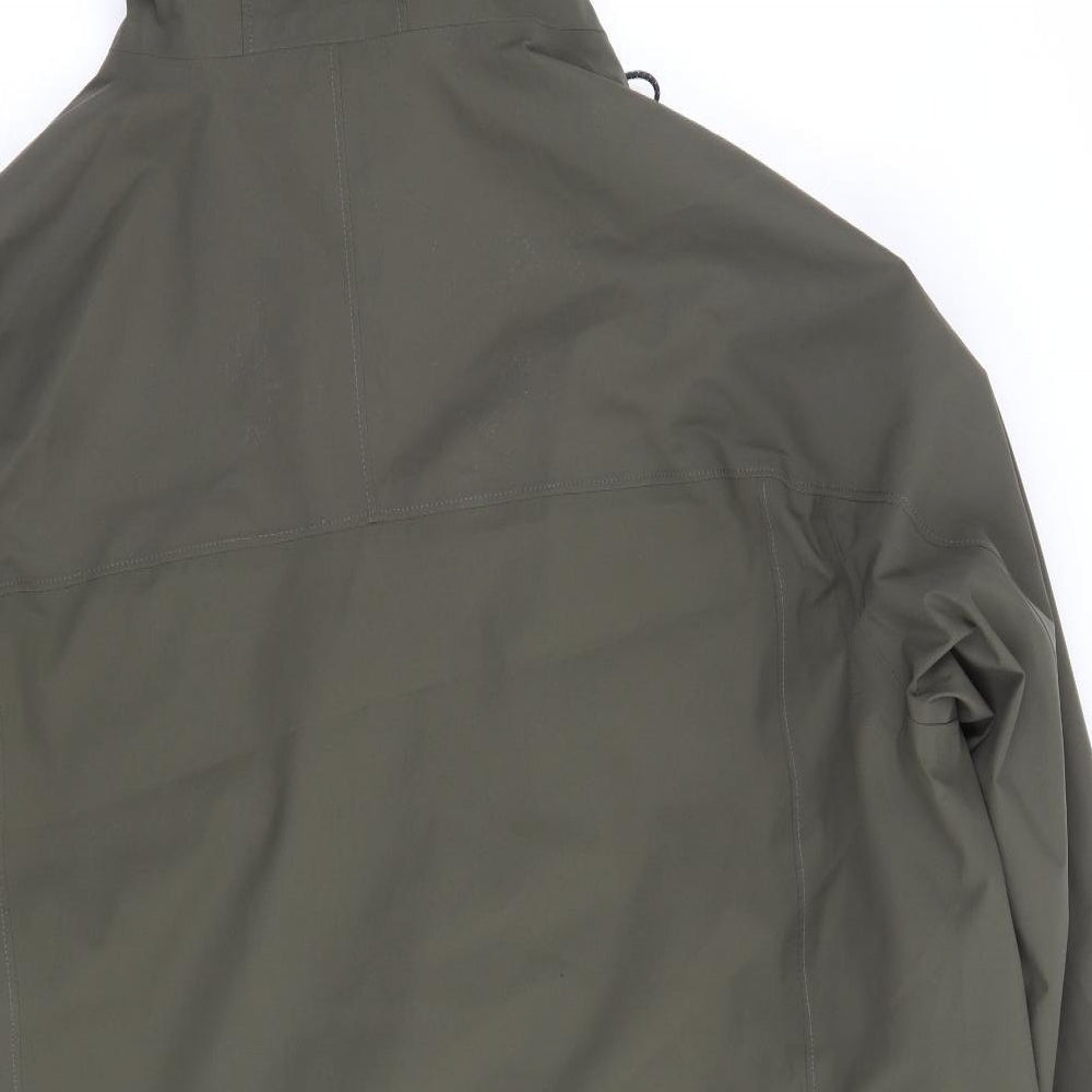 Marks and Spencer Mens Grey Rain Coat Coat Size 2XL Zip