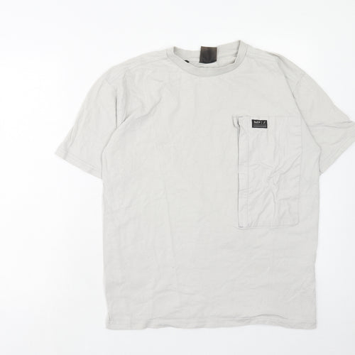 Myprotein Mens Beige Cotton T-Shirt Size S Round Neck