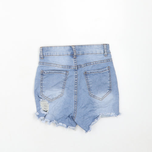 Denim Wise Womens Blue Cotton Cut-Off Shorts Size 6 Regular Zip