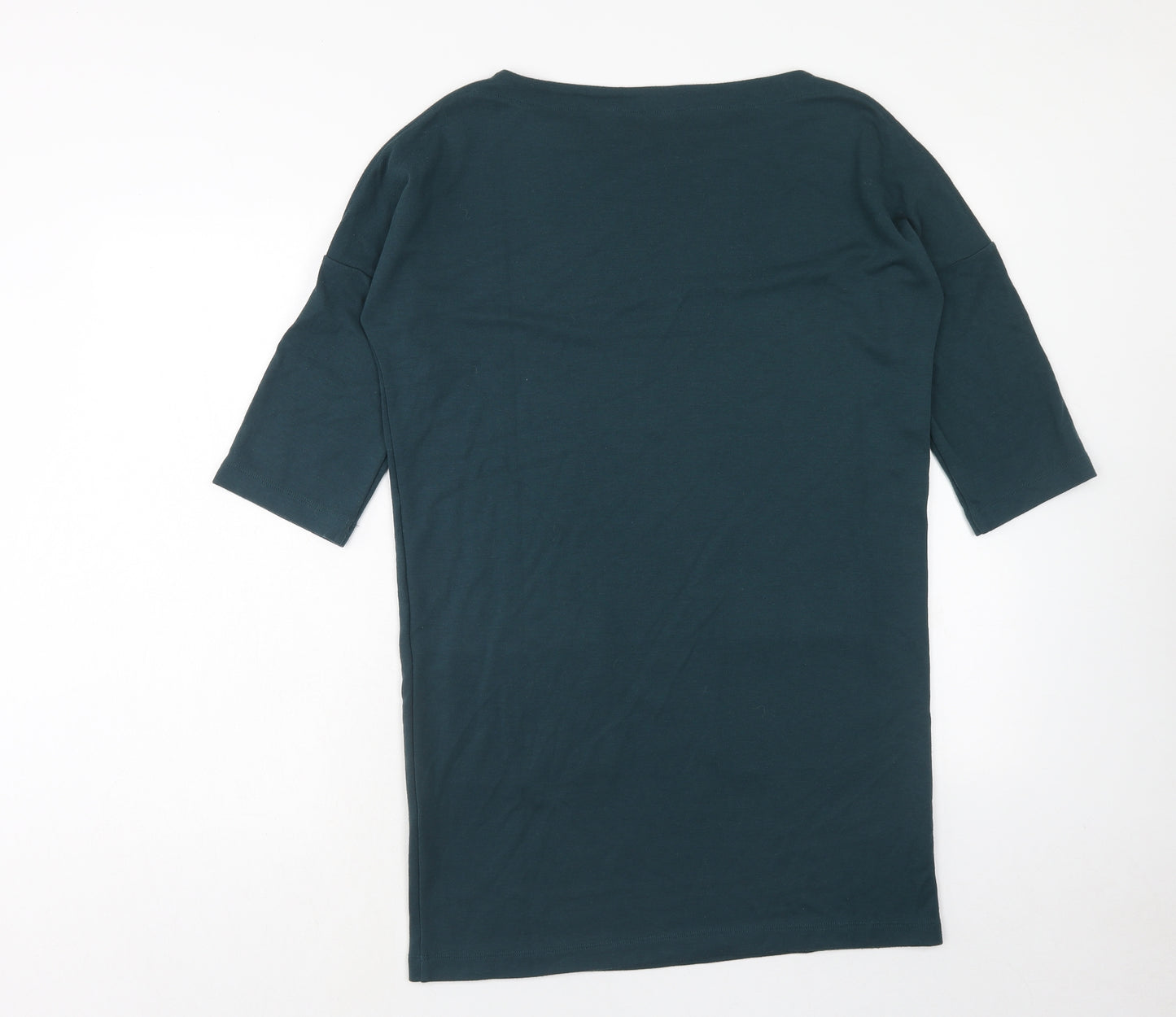 Rohan Womens Green Viscose Jumper Dress Size 10 Round Neck Pullover