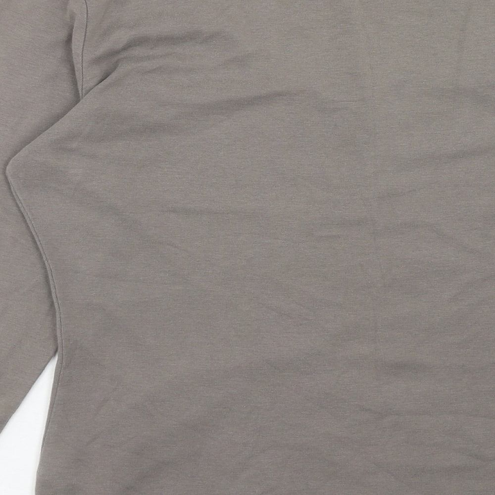 Kew Womens Brown Cotton Basic T-Shirt Size XL Scoop Neck