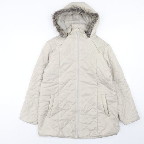 Anne De Lancay Womens Beige Jacket Size S Zip