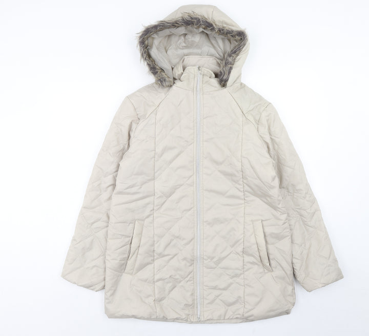Anne De Lancay Womens Beige Jacket Size S Zip
