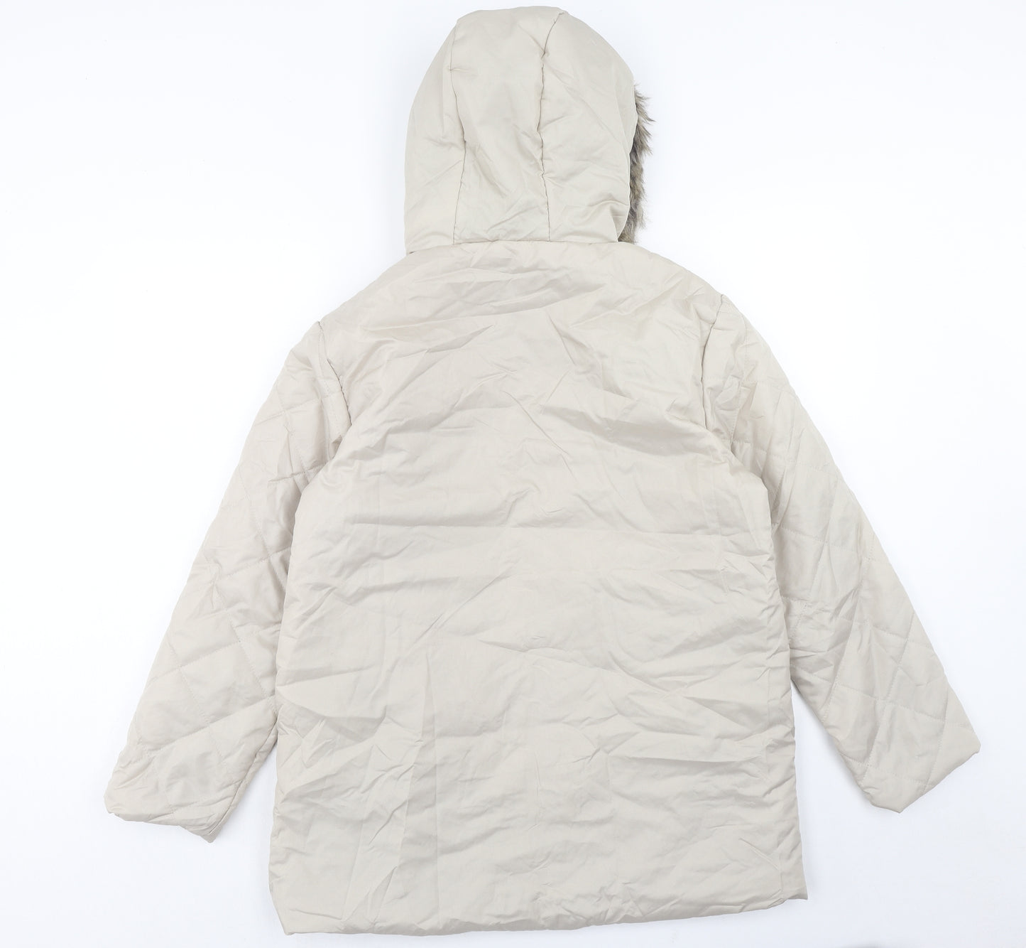 Anne De Lancay Womens Beige Jacket Size S Zip